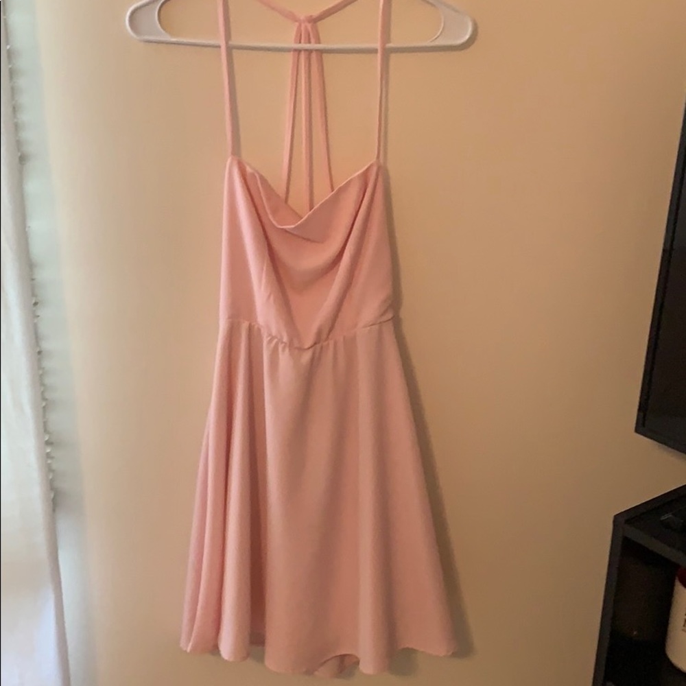 Pink mini dress